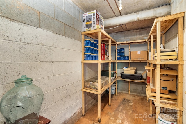 view of storage area
