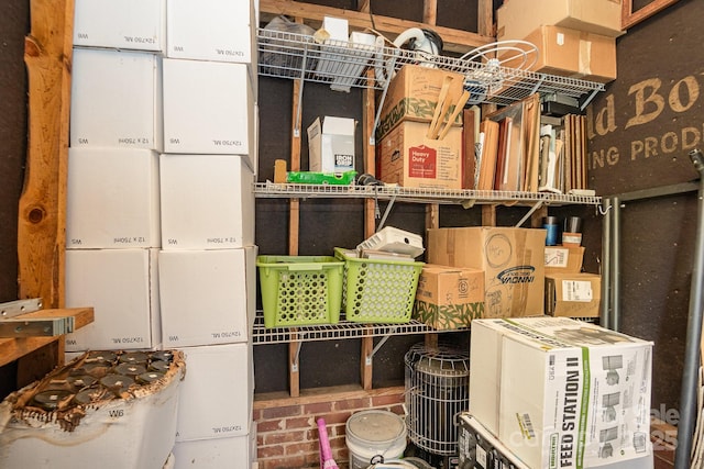 view of storage room
