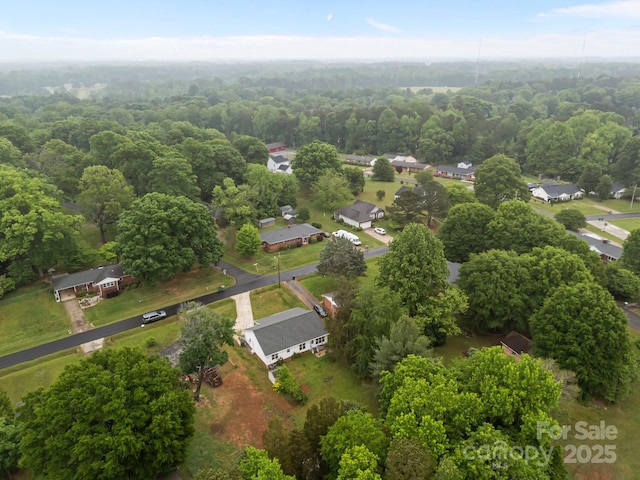 aerial view with a residential view