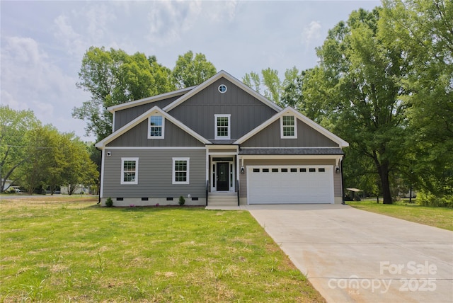 4006 Scarlet Dr Unit 29, Matthews, NC 28104 - craftsman inspired home with concrete driveway, board and batten siding, a front lawn, and a garage