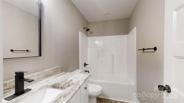 108 Big Hill Rd, Lawndale, NC 28090 - bathroom featuring toilet, vanity, and washtub / shower combination