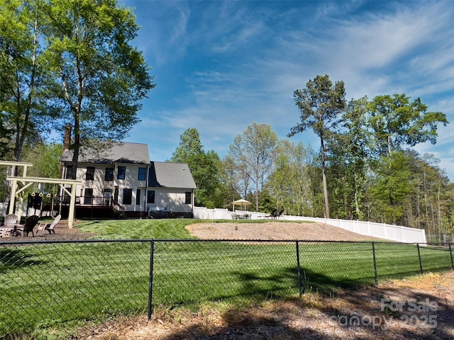 484 Chisholm Trl, Rutherfordton, NC 28139 - view of yard with a deck and fence