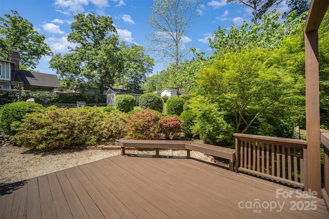 2125 Chatham Ave, Charlotte, NC 28205 - wooden terrace with a storage shed and an outbuilding