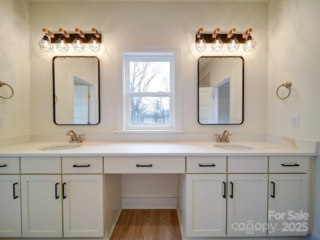1706 Ruben Rd, Monroe, NC 28112 - bathroom featuring wood finished floors and vanity