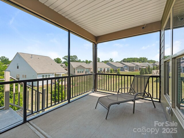 1026 Kirby Dr, Fort Mill, SC 29715 - unfurnished sunroom featuring a residential view and healthy amount of natural light
