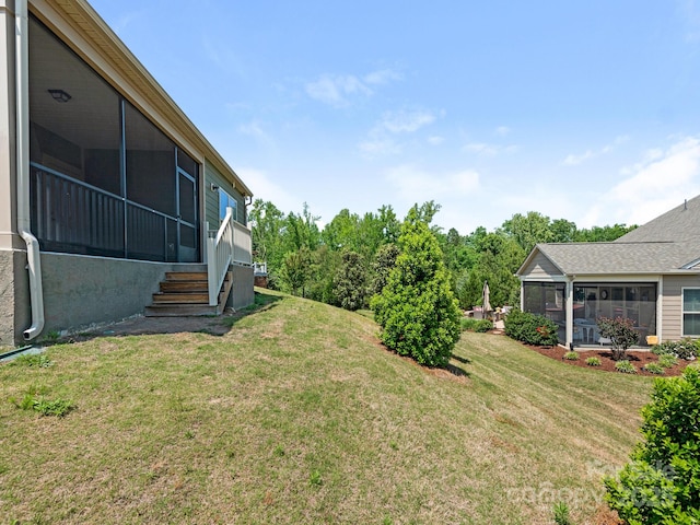 1026 Kirby Dr, Fort Mill, SC 29715 - view of grassy yard featuring a sunroom