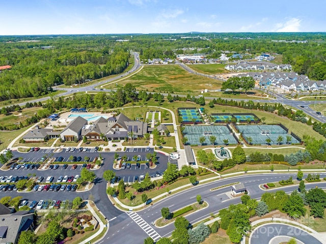 1026 Kirby Dr, Fort Mill, SC 29715 - aerial overview of property's location with a heavily wooded area