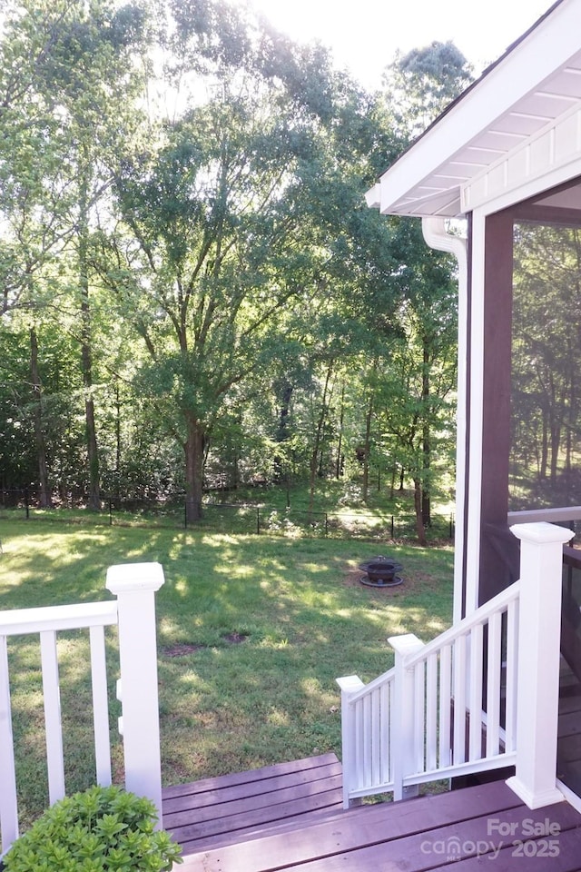 854 Silver Fox Dr, Concord, NC 28025 - view of green lawn with a fire pit