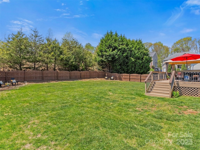 3 Holmes Ln, Arden, NC 28704 - view of yard featuring a gazebo, a wooden deck, and a fenced backyard