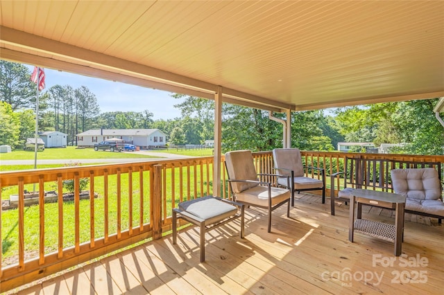 1005 Caldon Dr, Stanley, NC 28164 - deck with a yard, view of scattered trees, and outdoor lounge area