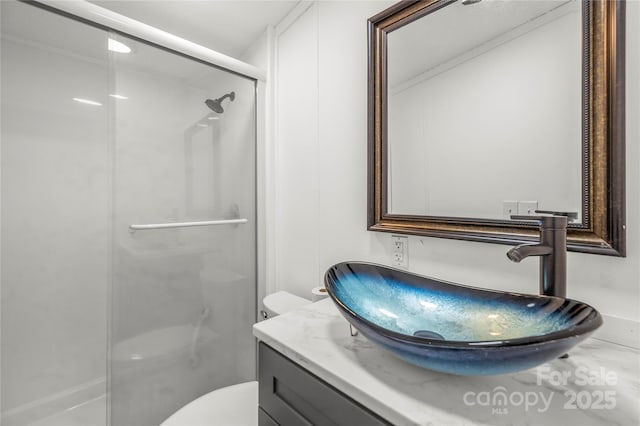 1005 Caldon Dr, Stanley, NC 28164 - full bath with a stall shower and vanity