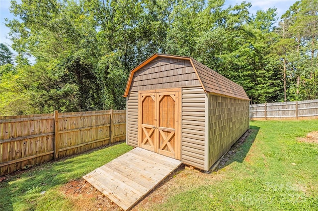 1005 Caldon Dr, Stanley, NC 28164 - view of shed with a fenced backyard