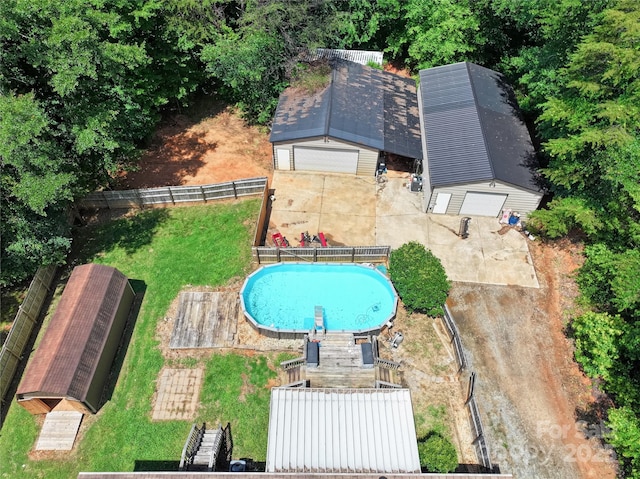 1005 Caldon Dr, Stanley, NC 28164 - aerial view of property and surrounding area with a pool area