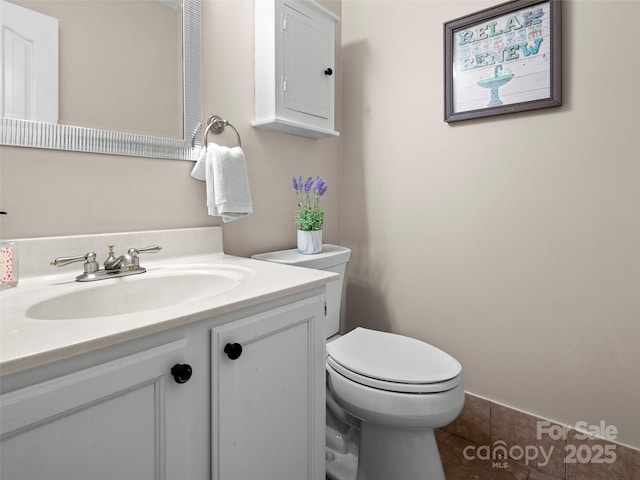 103 Higgins Rd, Fletcher, NC 28732 - half bath with toilet, tile patterned flooring, and vanity