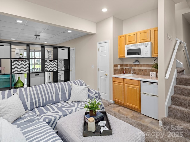 103 Higgins Rd, Fletcher, NC 28732 - living area featuring stairs and recessed lighting