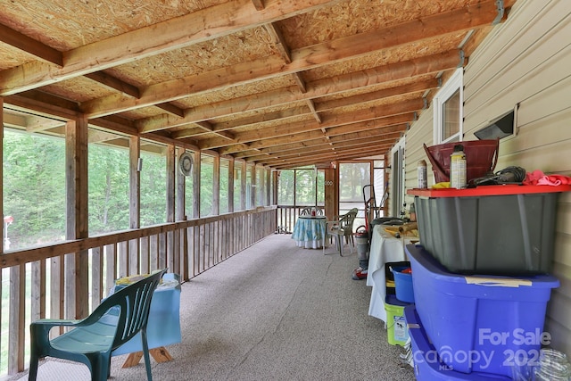 view of sunroom