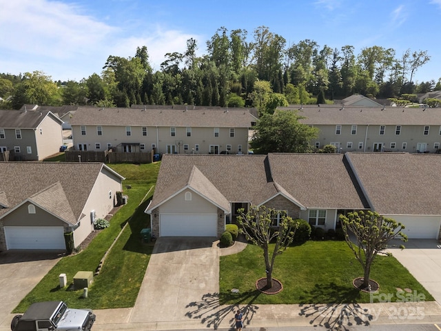 bird's eye view featuring a residential view