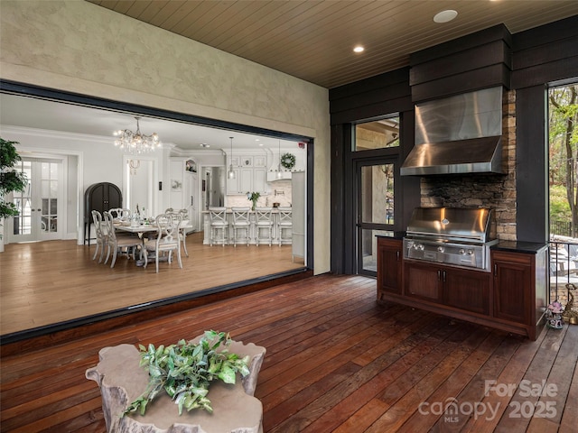 41 Bear Flower Trl, Arden, NC 28704 - deck featuring a grill, outdoor dining space, and french doors