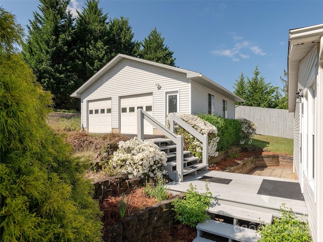 exterior space with fence