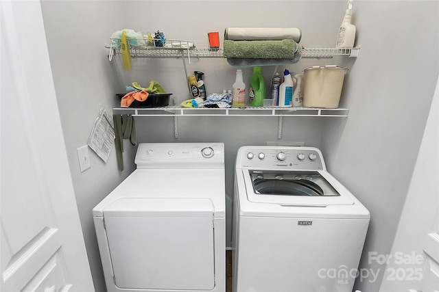 18020 Owl Ct, Indian Land, SC 29707 - clothes washing area with washing machine and dryer