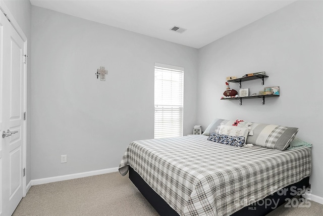 18020 Owl Ct, Indian Land, SC 29707 - bedroom with baseboards, light colored carpet, and visible vents