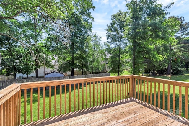 1218 Faversham Ln, Rock Hill, SC 29730 - wooden deck with a fenced backyard