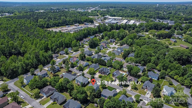 1218 Faversham Ln, Rock Hill, SC 29730 - aerial view of property and surrounding area featuring nearby suburban area