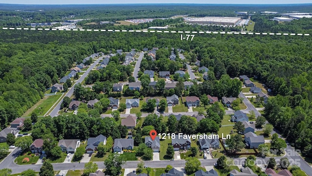 1218 Faversham Ln, Rock Hill, SC 29730 - aerial view of property's location with nearby suburban area