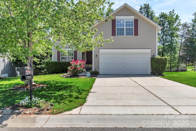 1218 Faversham Ln, Rock Hill, SC 29730 - traditional-style home featuring an attached garage, driveway, and a front lawn