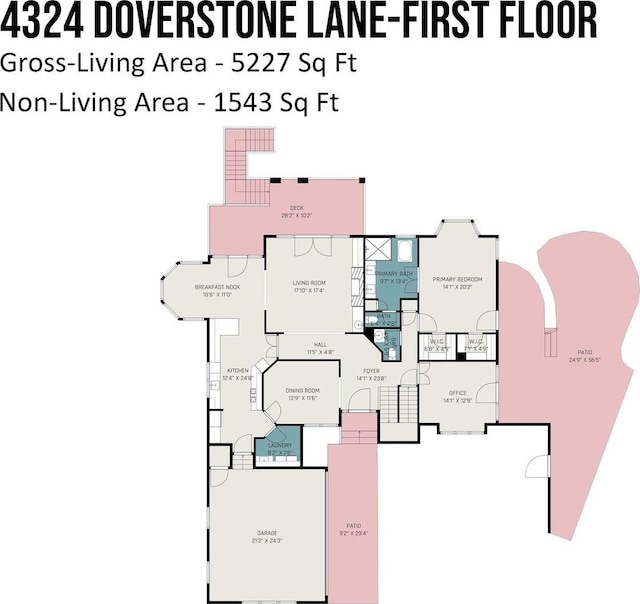 4324 Doverstone Ln, Greensboro, NC 27407 - view of layout