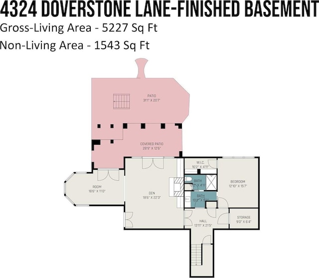 4324 Doverstone Ln, Greensboro, NC 27407 - plan
