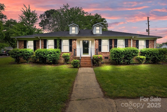 101 Wynnchester Rd, Gastonia, NC 28056 - view of front of property featuring crawl space, a front lawn, and brick siding