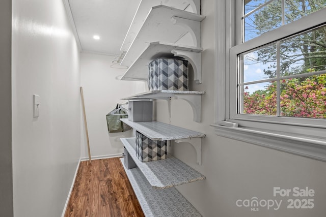 101 Wynnchester Rd, Gastonia, NC 28056 - interior space featuring recessed lighting, baseboards, ornamental molding, and wood finished floors