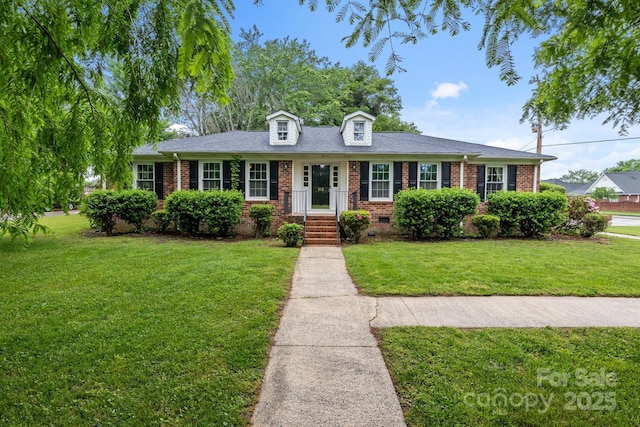 101 Wynnchester Rd, Gastonia, NC 28056 - view of front of home with brick siding, a front yard, and crawl space