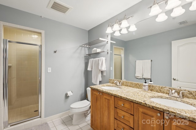 315 Arlington Ave Unit 1104, Charlotte, NC 28203 - full bath featuring a sink, a shower stall, and visible vents