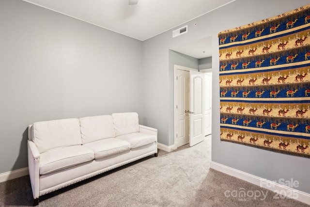 315 Arlington Ave Unit 1104, Charlotte, NC 28203 - sitting room with carpet, visible vents, and baseboards