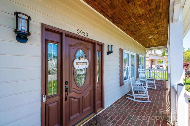 5933 Flintlock Ct, Hickory, NC 28601 - property entrance with covered porch