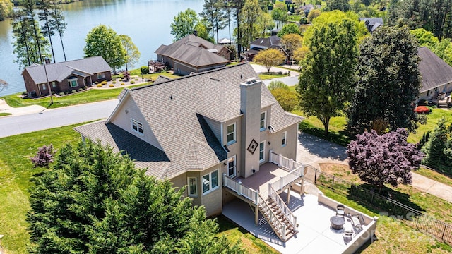 5933 Flintlock Ct, Hickory, NC 28601 - aerial view of property and surrounding area with a large body of water