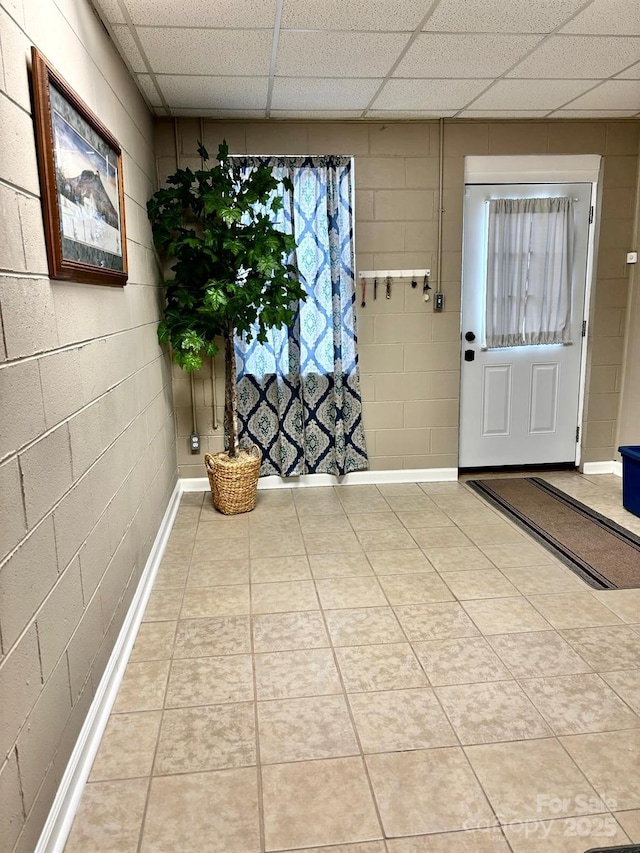5933 Flintlock Ct, Hickory, NC 28601 - foyer entrance with a drop ceiling