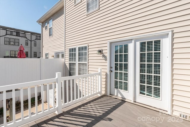 deck with fence