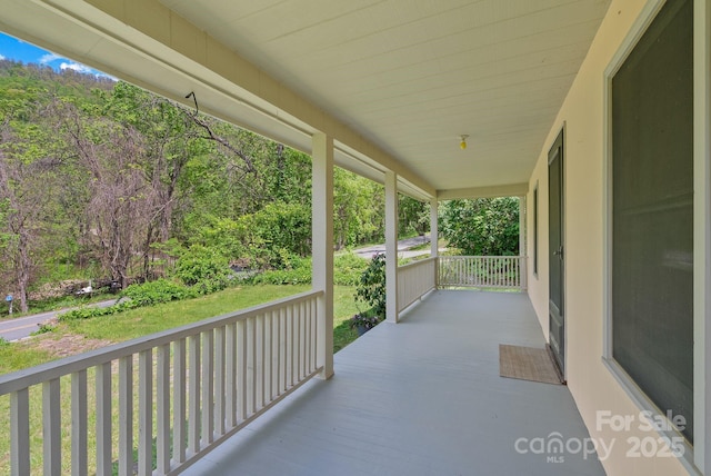 443 Ox Creek Rd, Weaverville, NC 28787 - view of patio featuring covered porch