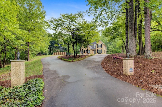 exterior space with aphalt driveway