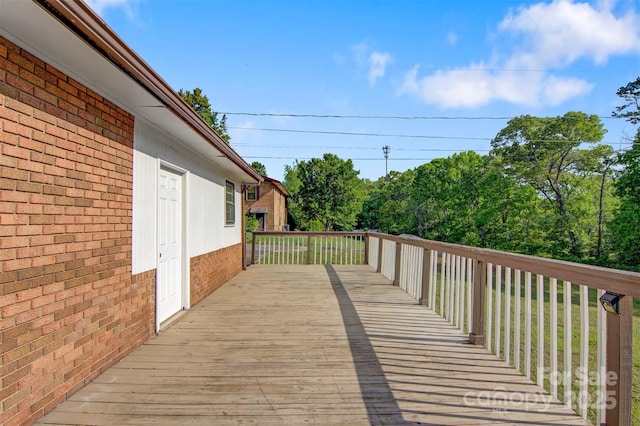 view of wooden deck