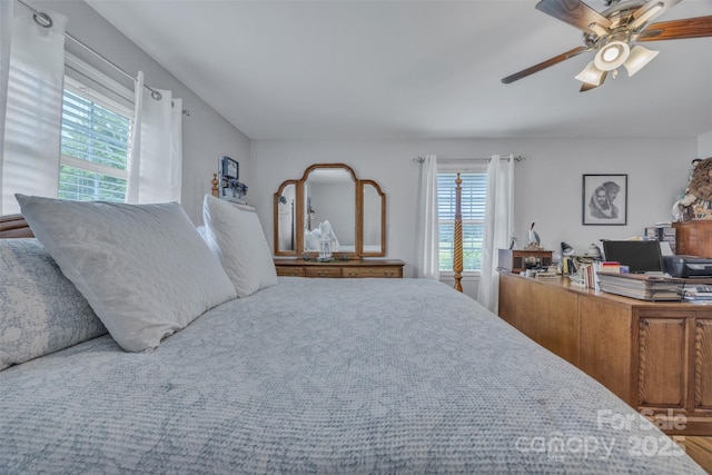 5507 Land Harbour Dr, Granite Falls, NC 28630 - bedroom featuring a ceiling fan