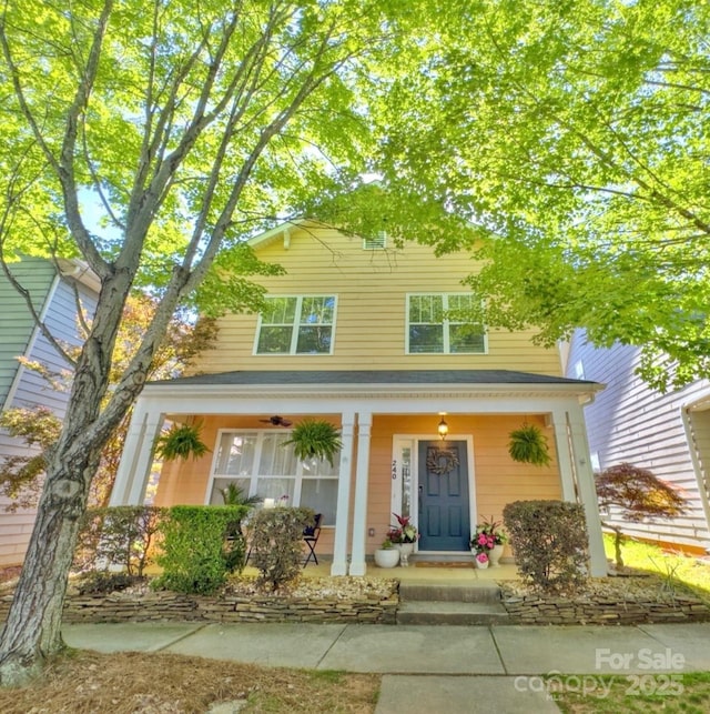 240 Faust Rd, Davidson, NC 28036 - view of front of home with a porch
