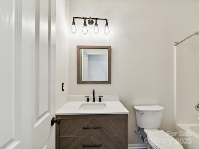 240 Faust Rd, Davidson, NC 28036 - full bathroom featuring toilet, vanity, and shower / bath combination
