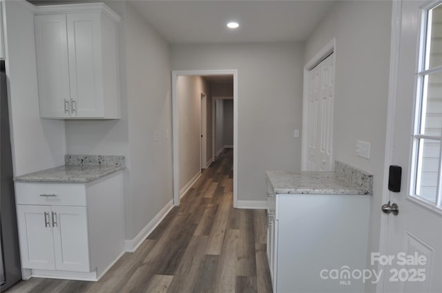 602 Still St Unit 1Blk C, Chester, SC 29706 - corridor with recessed lighting, dark wood finished floors, and baseboards