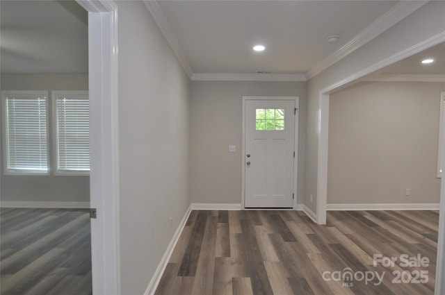 602 Still St Unit 1Blk C, Chester, SC 29706 - entryway with crown molding, wood finished floors, and baseboards