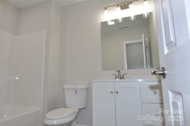 602 Still St Unit 1Blk C, Chester, SC 29706 - full bathroom with vanity, a tub, toilet, visible vents, and baseboards