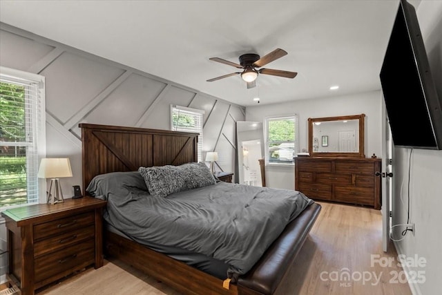 135 Mcshag Dr, Kannapolis, NC 28081 - bedroom featuring light wood-type flooring and ceiling fan
